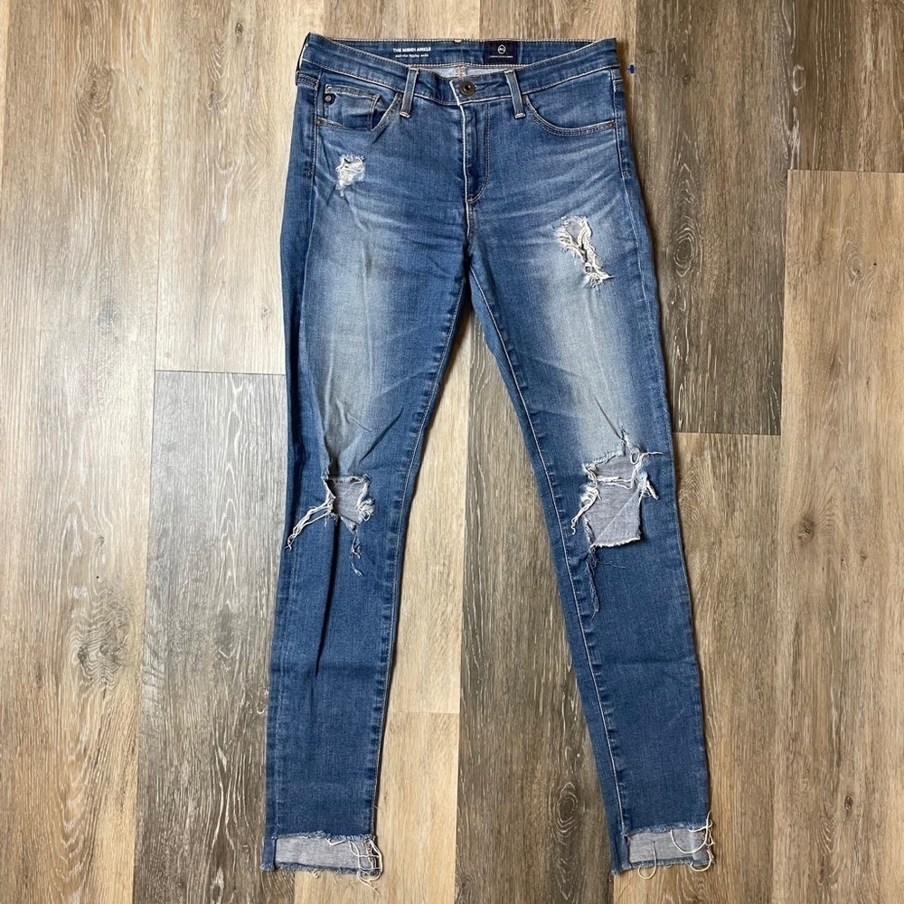 AG ADRIANO GOLDSCHMIED The Middi Ankle Legging Jegging Jeans Mid Rise 26